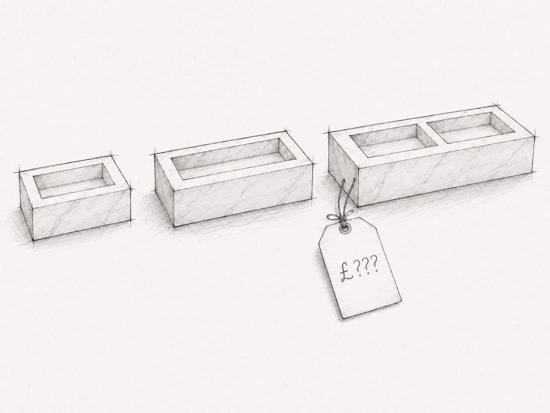 Bespoke tiled basin cost and pricing guide — small medium and large — Jacko Interior