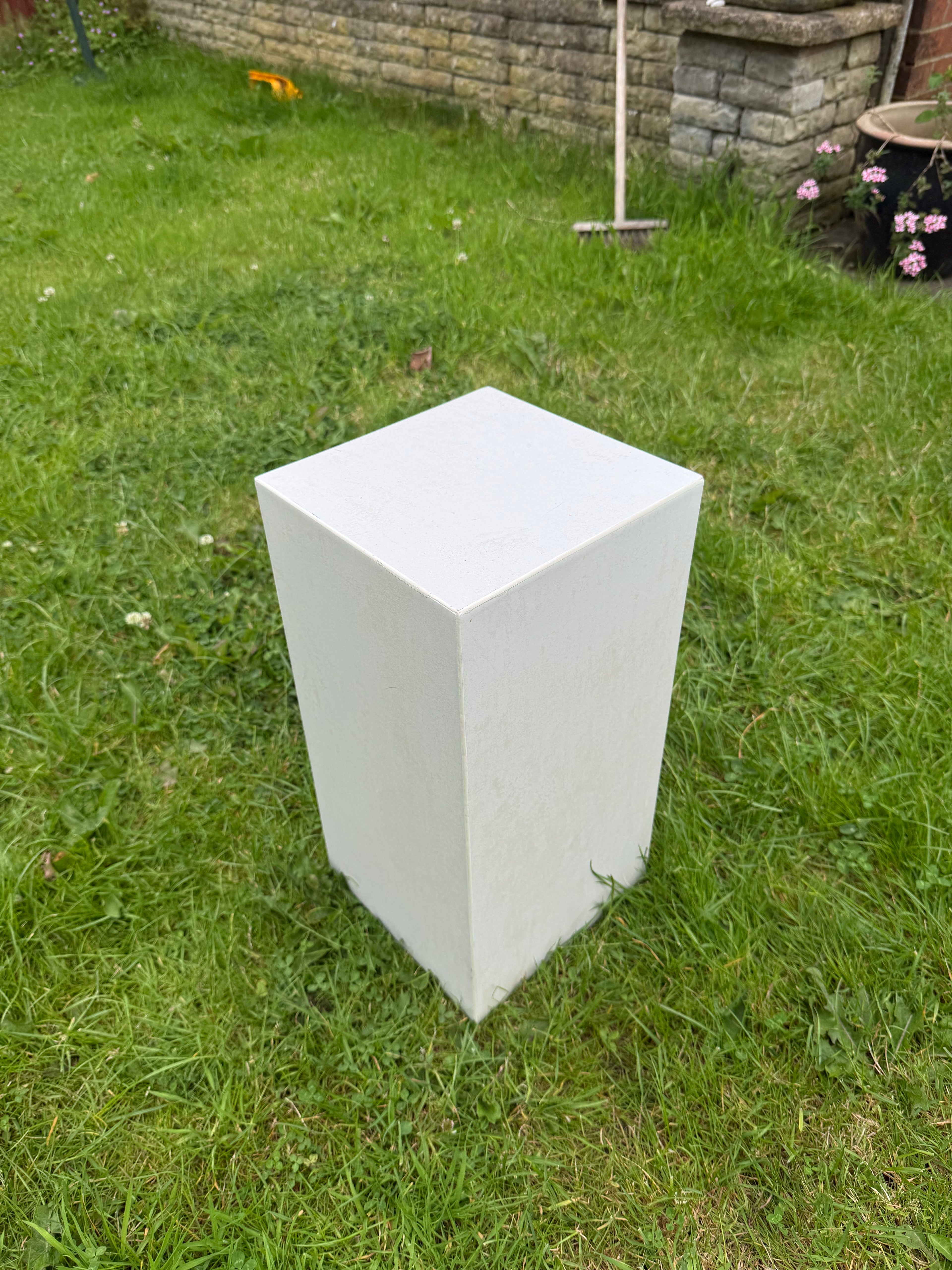 White tile table
